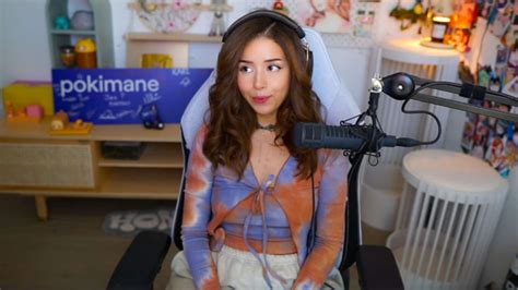 pokimame nip slip|Pokimane has minor wardrobe malfunction on stream